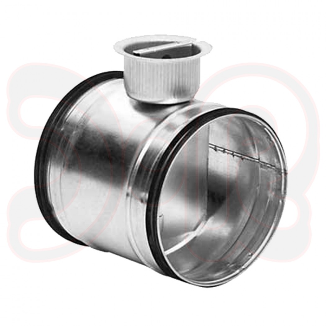 Regulierklappe luftdicht mit doppelter Gummilippendichtung Ø 315mm, 35% frei bei geschl. Klapp