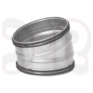 Bogen 15° gepresst, nahtgeschweißt u kalibriert Ø 160mm