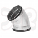 Bogen 45° gepresst, naht geschweißt u kalibriert Ø 160mm