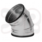 Bogen 45° aus 4 Segmenten bei 90° Ø 450mm