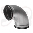 Bogen 90° mit doppelter Gummilippendichtung Ø 125mm