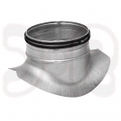 Sattelstutzen 90° mit doppelter Gummilippendichtung d1 Ø 224mm, d3 Ø 224mm