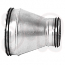 Reduzierung von Ø 160mm auf 100mm mit doppelter Gummilippendichtung