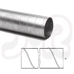 Wickelfalzrohr verzinkt Ø 125 x 0,6mm 3,0m lang