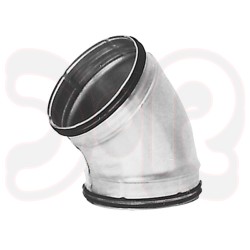 Bogen 45° gepresst, naht geschweißt u kalibriert